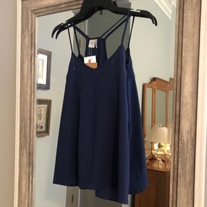 Flowy Navy Tank Top